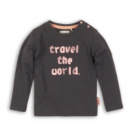 triko dívčí tmavé - travel the world