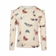 triko dívčí krémové - motýlci a můry