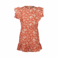 Šaty dívčí oranžové s květy