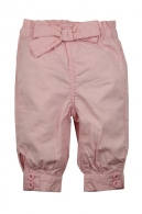 kalhoty dívčí plátěné - růžové