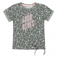 triko dívčí zelené - vzor gepard