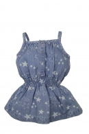 Šaty dívčí - riflové + hvězdičky