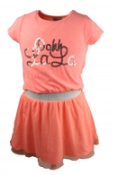 Šaty dívčí - oranžové neon