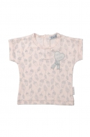 triko dívčí sv.růžové - stříbrný potisk