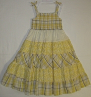 Šaty dívčí - nabírání žluté