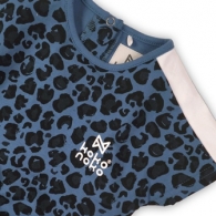 Šaty tm.modré - vzor gepard