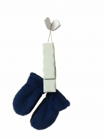 rukavice kojenecké - tm.modré s chloupkem