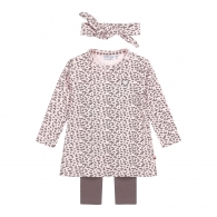 komplet dívčí - šaty gepard + čelenka