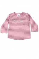 tričko dirkje dívčí - růžový proužek