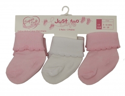 ponožky dívčí - růžové+bílé