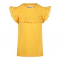triko dívčí žluté s krajkou