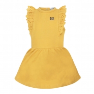 Šaty dívčí žluté s krajkou