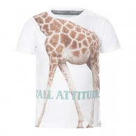 triko chlapecké bílé - žirafa