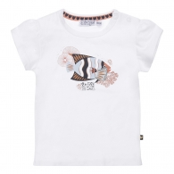 triko dívčí bílé - rybičky