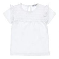 triko dívčí bílé s nabíráním
